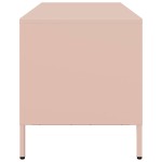 vidaXL Dulap TV, roz, 68x39x43,5 cm, oțel laminat la rece
