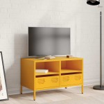 vidaXL Dulap TV, galben muștar, 68x39x43,5 cm, oțel laminat la rece