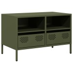 vidaXL Dulap TV, verde măsliniu, 68x39x43,5 cm, oțel laminat la rece vidaXL Dulap TV, verde măsliniu, 68x39x43,5 cm, oțel laminat la rece
