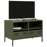 vidaXL Dulap TV, verde măsliniu, 68x39x43,5 cm, oțel laminat la rece vidaXL Dulap TV, verde măsliniu, 68x39x43,5 cm, oțel laminat la rece
