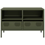 vidaXL Dulap TV, verde măsliniu, 68x39x43,5 cm, oțel laminat la rece vidaXL Dulap TV, verde măsliniu, 68x39x43,5 cm, oțel laminat la rece