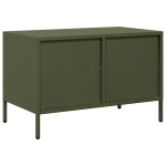 vidaXL Dulap TV, verde măsliniu, 68x39x43,5 cm, oțel laminat la rece vidaXL Dulap TV, verde măsliniu, 68x39x43,5 cm, oțel laminat la rece