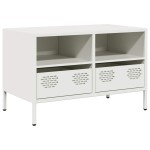 vidaXL Dulap TV, alb, 68x39x43,5 cm, oțel laminat la rece vidaXL Dulap TV, alb, 68x39x43,5 cm, oțel laminat la rece