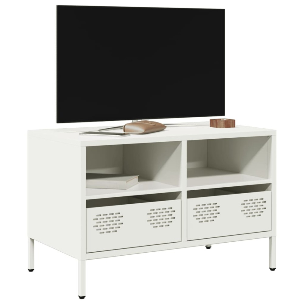 vidaXL Dulap TV, alb, 68x39x43,5 cm, oțel laminat la rece