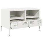 vidaXL Dulap TV, alb, 68x39x43,5 cm, oțel laminat la rece vidaXL Dulap TV, alb, 68x39x43,5 cm, oțel laminat la rece