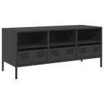 vidaXL Dulap TV, negru, 101,5x39x43,5 cm, oțel laminat la rece