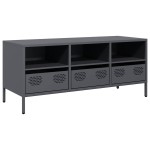 vidaXL Dulap TV, antracit, 101,5x39x43,5 cm, oțel laminat la rece