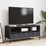 vidaXL Dulap TV, antracit, 101,5x39x43,5 cm, oțel laminat la rece