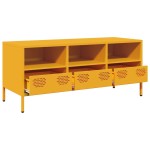 vidaXL Dulap TV, galben muștar, 101,5x39x43,5 cm, oțel laminat la rece