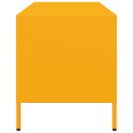 vidaXL Dulap TV, galben muștar, 101,5x39x43,5 cm, oțel laminat la rece