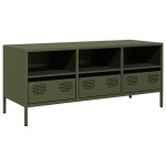 vidaXL Dulap TV, verde măsliniu, 101,5x39x43,5cm, oțel laminat la rece