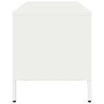 vidaXL Dulap TV, alb, 101,5x39x43,5 cm, oțel laminat la rece