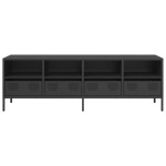 vidaXL Dulap TV, negru, 135x39x43,5 cm, oțel laminat la rece