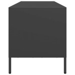 vidaXL Dulap TV, negru, 135x39x43,5 cm, oțel laminat la rece