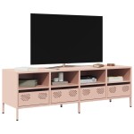 vidaXL Dulap TV, roz, 135x39x43,5 cm, oțel laminat la rece vidaXL Dulap TV, roz, 135x39x43,5 cm, oțel laminat la rece