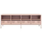 vidaXL Dulap TV, roz, 135x39x43,5 cm, oțel laminat la rece vidaXL Dulap TV, roz, 135x39x43,5 cm, oțel laminat la rece