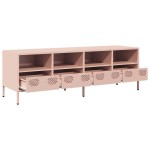 vidaXL Dulap TV, roz, 135x39x43,5 cm, oțel laminat la rece vidaXL Dulap TV, roz, 135x39x43,5 cm, oțel laminat la rece
