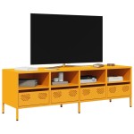 vidaXL Dulap TV, galben muștar, 135x39x43,5 cm, oțel laminat la rece