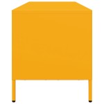 vidaXL Dulap TV, galben muștar, 135x39x43,5 cm, oțel laminat la rece