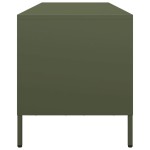 vidaXL Dulap TV, verde măsliniu, 135x39x43,5 cm, oțel laminat la rece