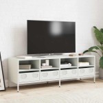 vidaXL Dulap TV, alb, 135x39x43,5 cm, oțel laminat la rece vidaXL Dulap TV, alb, 135x39x43,5 cm, oțel laminat la rece