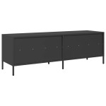 vidaXL Dulap TV, negru, 135x39x43,5 cm, oțel laminat la rece
