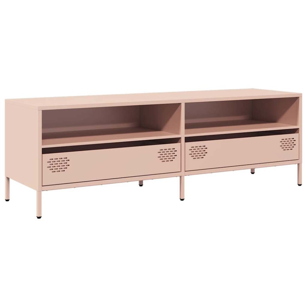 vidaXL Dulap TV, roz, 135x39x43,5 cm, oțel laminat la rece