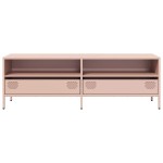 vidaXL Dulap TV, roz, 135x39x43,5 cm, oțel laminat la rece vidaXL Dulap TV, roz, 135x39x43,5 cm, oțel laminat la rece