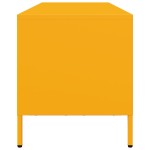 vidaXL Dulap TV, galben muștar, 135x39x43,5 cm, oțel laminat la rece