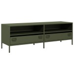 vidaXL Dulap TV, verde măsliniu, 135x39x43,5 cm, oțel laminat la rece vidaXL Dulap TV, verde măsliniu, 135x39x43,5 cm, oțel laminat la rece