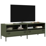 vidaXL Dulap TV, verde măsliniu, 135x39x43,5 cm, oțel laminat la rece vidaXL Dulap TV, verde măsliniu, 135x39x43,5 cm, oțel laminat la rece