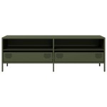 vidaXL Dulap TV, verde măsliniu, 135x39x43,5 cm, oțel laminat la rece vidaXL Dulap TV, verde măsliniu, 135x39x43,5 cm, oțel laminat la rece