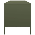 vidaXL Dulap TV, verde măsliniu, 135x39x43,5 cm, oțel laminat la rece vidaXL Dulap TV, verde măsliniu, 135x39x43,5 cm, oțel laminat la rece