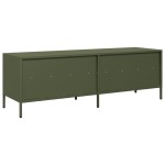 vidaXL Dulap TV, verde măsliniu, 135x39x43,5 cm, oțel laminat la rece vidaXL Dulap TV, verde măsliniu, 135x39x43,5 cm, oțel laminat la rece
