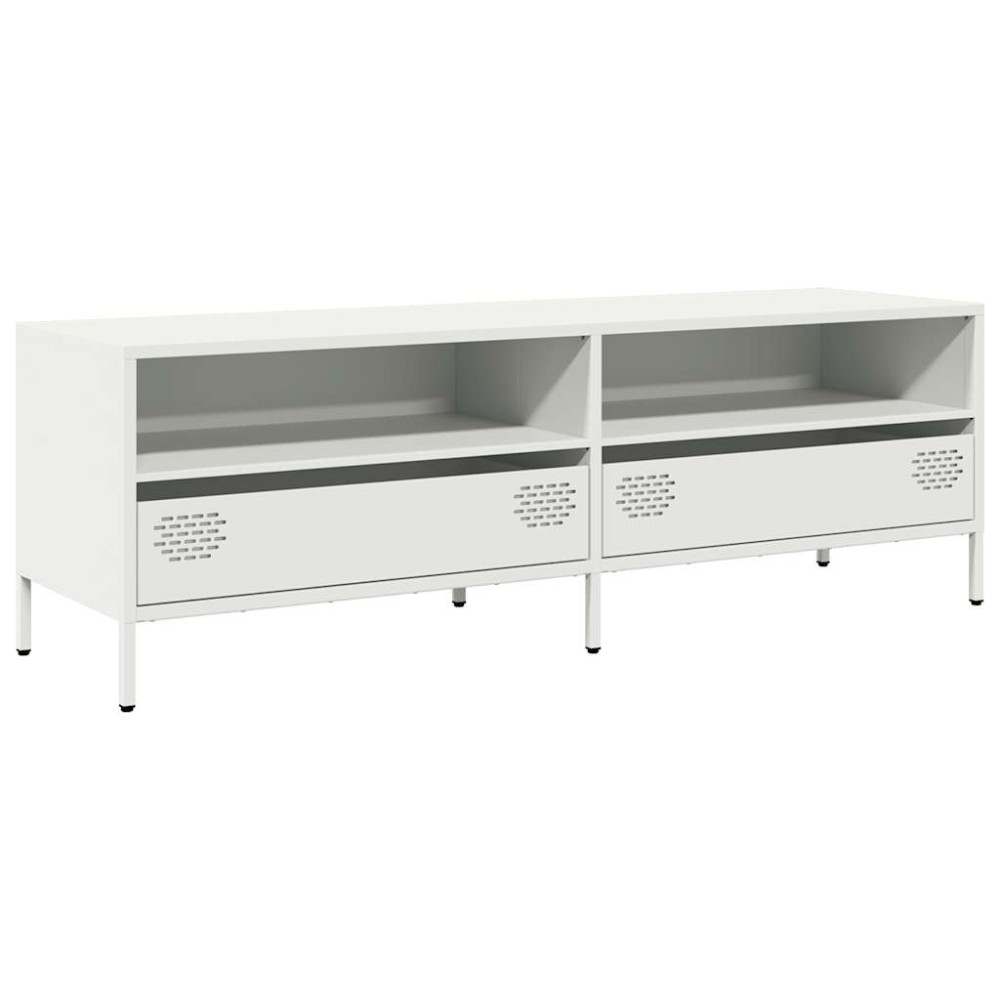 vidaXL Dulap TV, alb, 135x39x43,5 cm, oțel laminat la rece