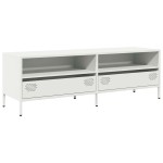 vidaXL Dulap TV, alb, 135x39x43,5 cm, oțel laminat la rece vidaXL Dulap TV, alb, 135x39x43,5 cm, oțel laminat la rece