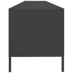 vidaXL Dulap TV, negru, 202x39x43,5 cm, oțel laminat la rece vidaXL Dulap TV, negru, 202x39x43,5 cm, oțel laminat la rece