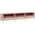 vidaXL Dulap TV, roz, 202x39x43,5 cm, oțel laminat la rece vidaXL Dulap TV, roz, 202x39x43,5 cm, oțel laminat la rece
