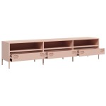 vidaXL Dulap TV, roz, 202x39x43,5 cm, oțel laminat la rece vidaXL Dulap TV, roz, 202x39x43,5 cm, oțel laminat la rece