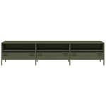 vidaXL Dulap TV, verde măsliniu, 202x39x43,5 cm, oțel laminat la rece vidaXL Dulap TV, verde măsliniu, 202x39x43,5 cm, oțel laminat la rece