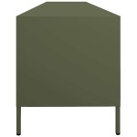 vidaXL Dulap TV, verde măsliniu, 202x39x43,5 cm, oțel laminat la rece vidaXL Dulap TV, verde măsliniu, 202x39x43,5 cm, oțel laminat la rece