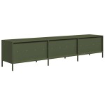 vidaXL Dulap TV, verde măsliniu, 202x39x43,5 cm, oțel laminat la rece vidaXL Dulap TV, verde măsliniu, 202x39x43,5 cm, oțel laminat la rece