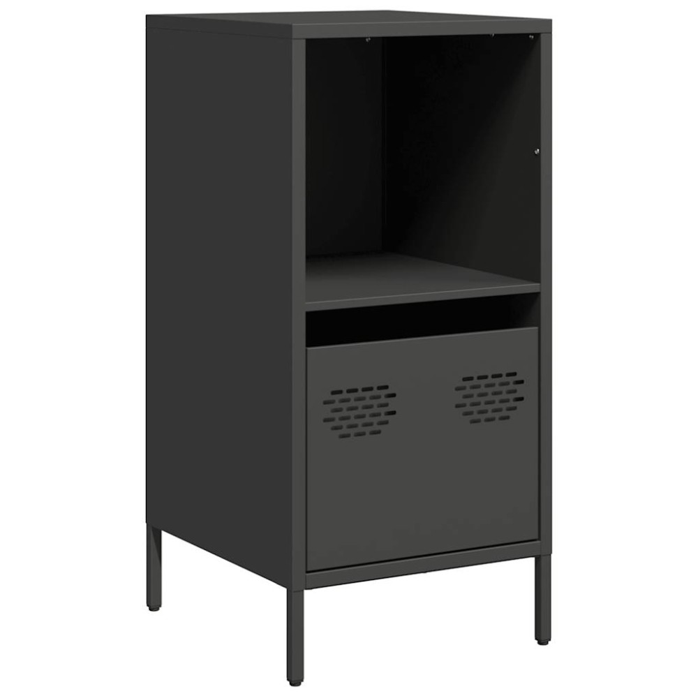 vidaXL Dulap, negru, 35x39x73,5 cm, oțel laminat la rece