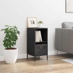 vidaXL Dulap, negru, 35x39x73,5 cm, oțel laminat la rece