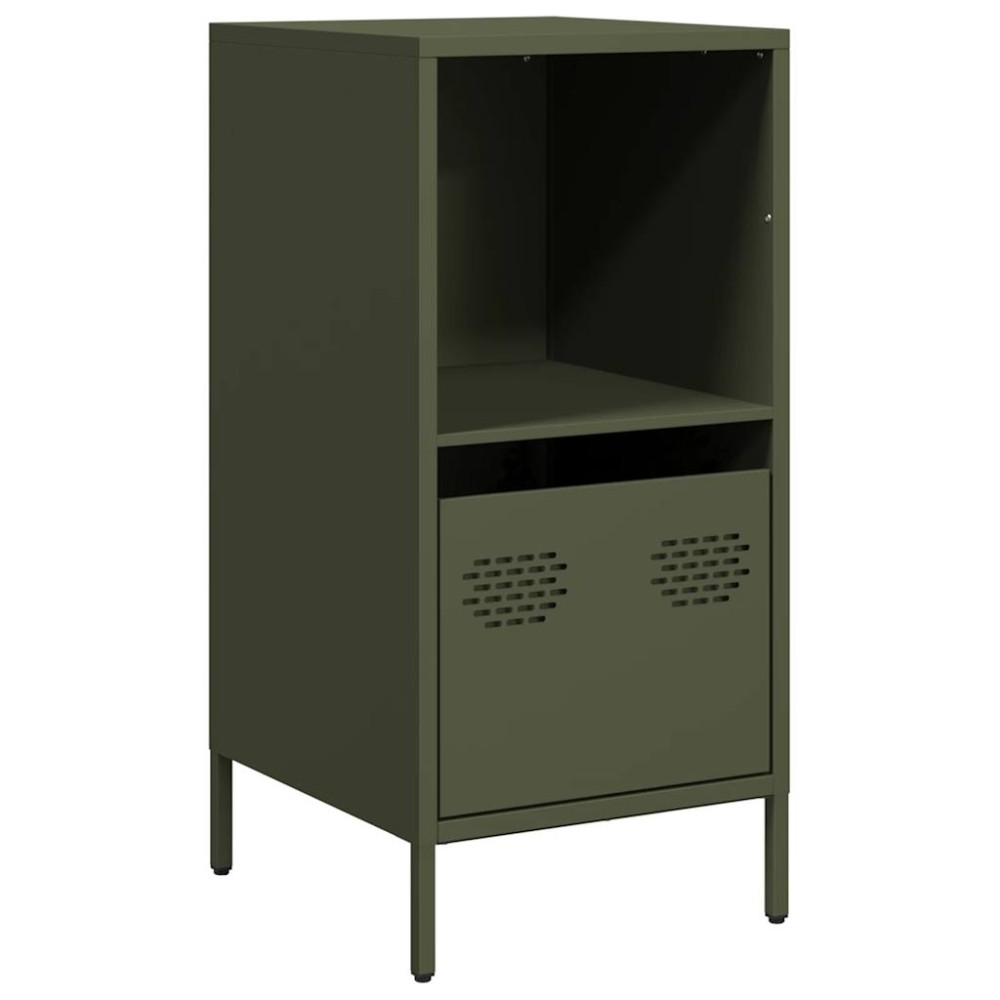 vidaXL Dulap, verde măsliniu, 35x39x73,5 cm, oțel laminat la rece