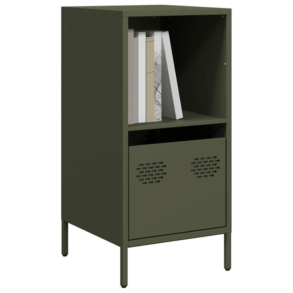 vidaXL Dulap, verde măsliniu, 35x39x73,5 cm, oțel laminat la rece