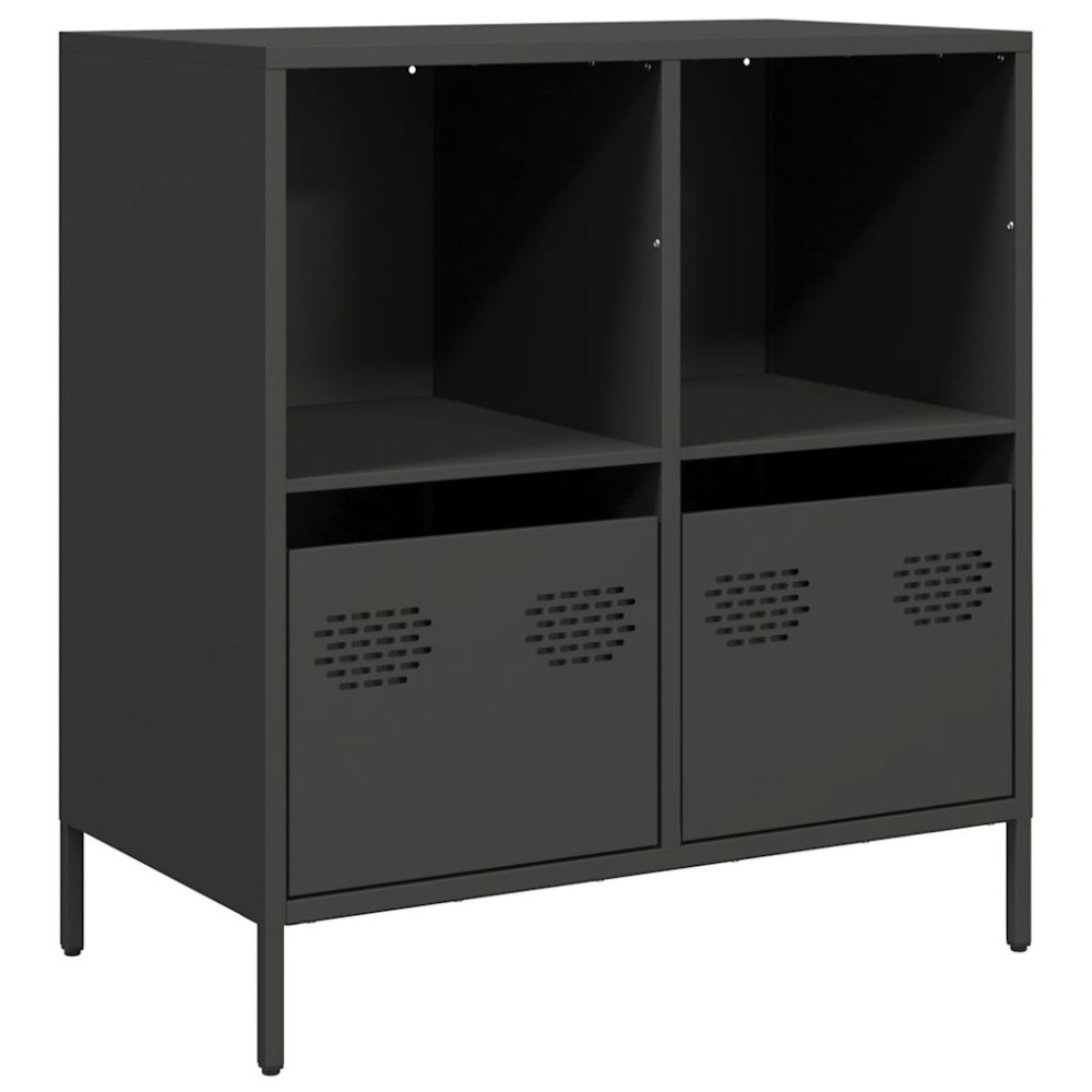 vidaXL Dulap, negru, 68x39x73,5 cm, oțel laminat la rece