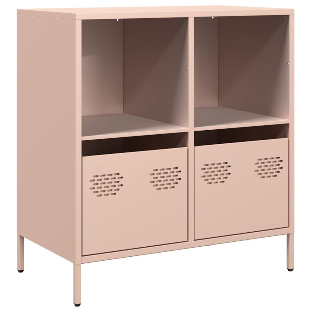 vidaXL Dulap, roz, 68x39x73,5 cm, oțel laminat la rece