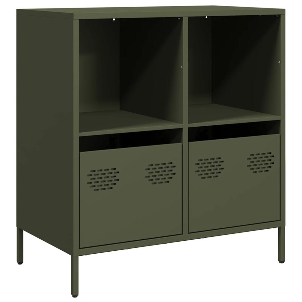 vidaXL Dulap, verde măsliniu, 68x39x73,5 cm, oțel laminat la rece