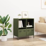 vidaXL Dulap, verde măsliniu, 68x39x73,5 cm, oțel laminat la rece